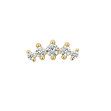 Odyssey Prium - 18K Gold Lab Diamond Threadless End - piercing-zone.com