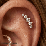 Odyssey Prium Gem - 18K Yellow Gold Threadless/Threaded End - piercing - zone.com