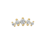 Odyssey Prium Gem - 18K Yellow Gold Threadless/Threaded End - piercing - zone.com