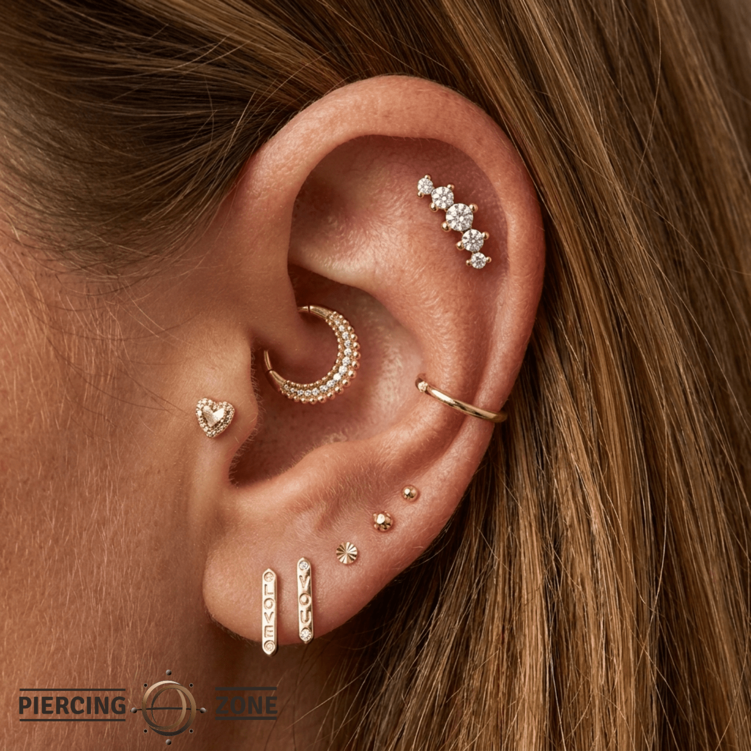 Odyssey Prium Gem - 18K Yellow Gold Threadless/Threaded End - piercing - zone.com