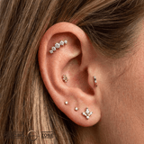 Odyssey Prium Gem - 18K Yellow Gold Threadless/Threaded End - piercing - zone.com