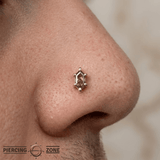 Oh Hell Yes – Smoky Quartz Baguette – 14K Gold Threadless End - piercing - zone.com