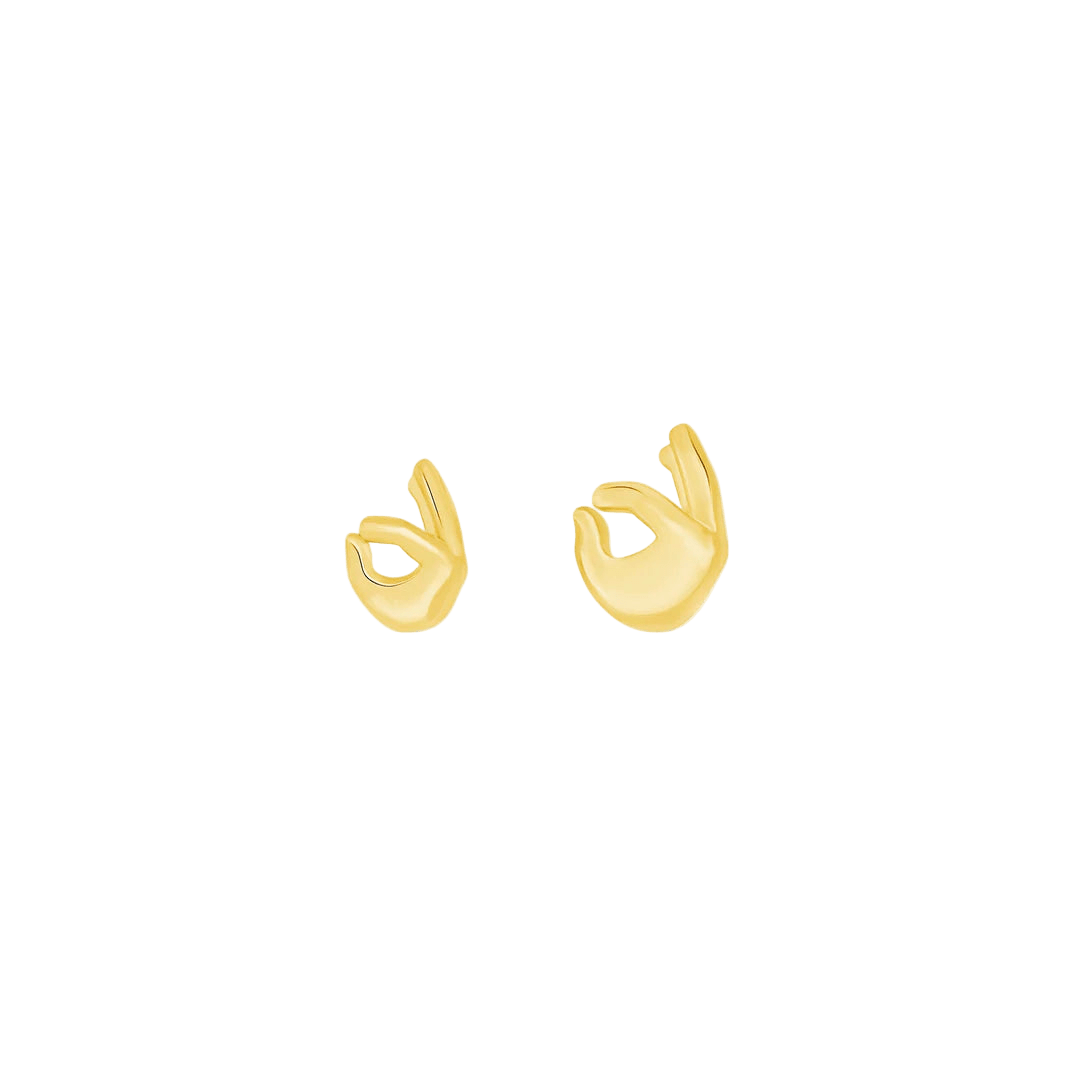 OK Sign Emoji – 14K/18K Gold Threadless End - piercing - zone.com