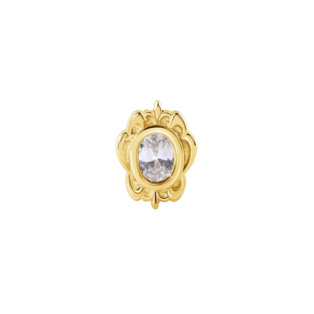 Olivia – 14K Gold Threadless/Threaded End - piercing - zone.com