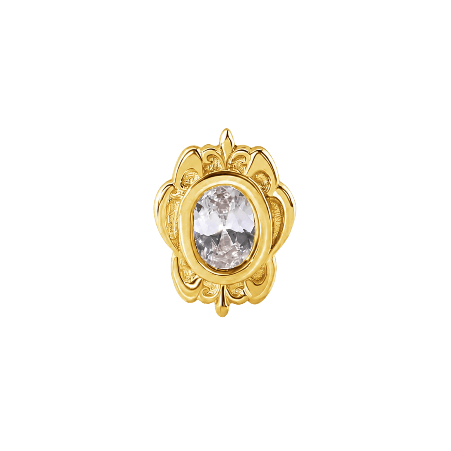 Olivia – 14K Gold Threadless/Threaded End - piercing-zone.com