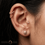 OM – 14K Gold Threadless/Threaded End - piercing - zone.com