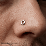 Open Circle - 14K Gold Threadless/Threaded End - piercing - zone.com