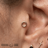 Open Circle - 14K Gold Threadless/Threaded End - piercing - zone.com