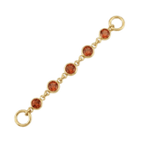 Orange-Yellow Sapphire Chain – 18K Gold Gemstone Piercing Chain - piercing-zone.com