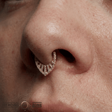 Origin Story – CZ Pavé Clicker – 14K Gold Hinged Ring - piercing - zone.com