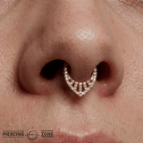 Origin Story – CZ Pavé Clicker – 14K Gold Hinged Ring - piercing - zone.com