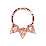 Orion Seamless Ring – 14K Gold Three-Gem Constellation Arc - piercing-zone.com