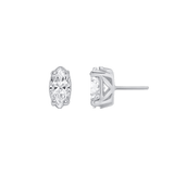 Ornament Marquise Prong – 14K/18K Gold Threadless End - piercing - zone.com