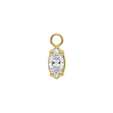 Ornament Marquise Prong – 14K & 18K Gold Gemstone Charm