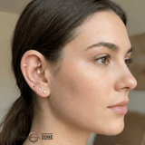 Ornament Pear Prong – 14K & 18K Gold Gemstone Charm - piercing - zone.com