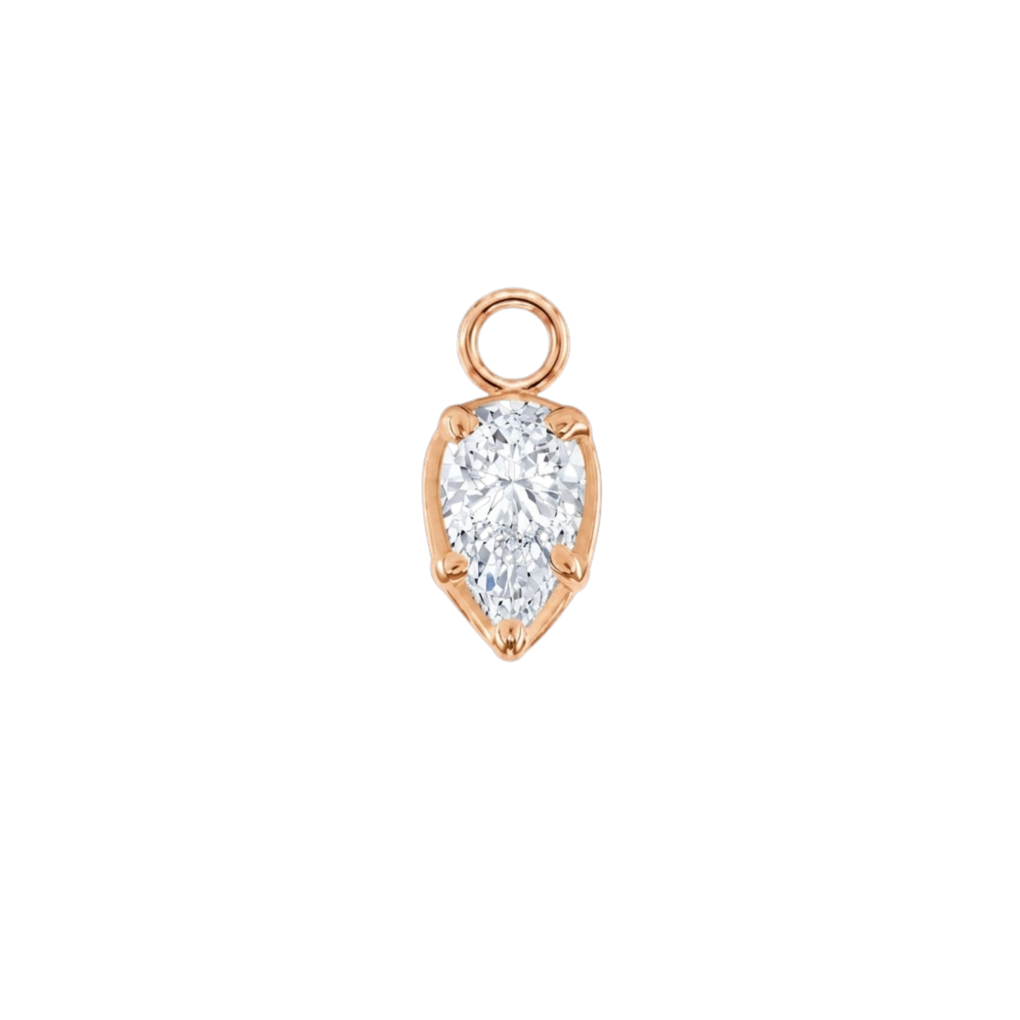 Ornament Pear Prong – 14K & 18K Gold Gemstone Charm