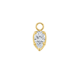 Ornament Pear Prong – 14K & 18K Gold Gemstone Charm