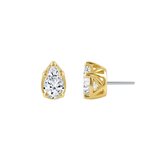 Ornament Pear Prong – 14K Gold Threadless/Threaded End