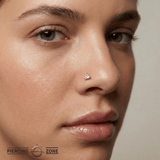 Ornament Triangle Prong – 14K Gold Threadless/Threaded End - piercing - zone.com