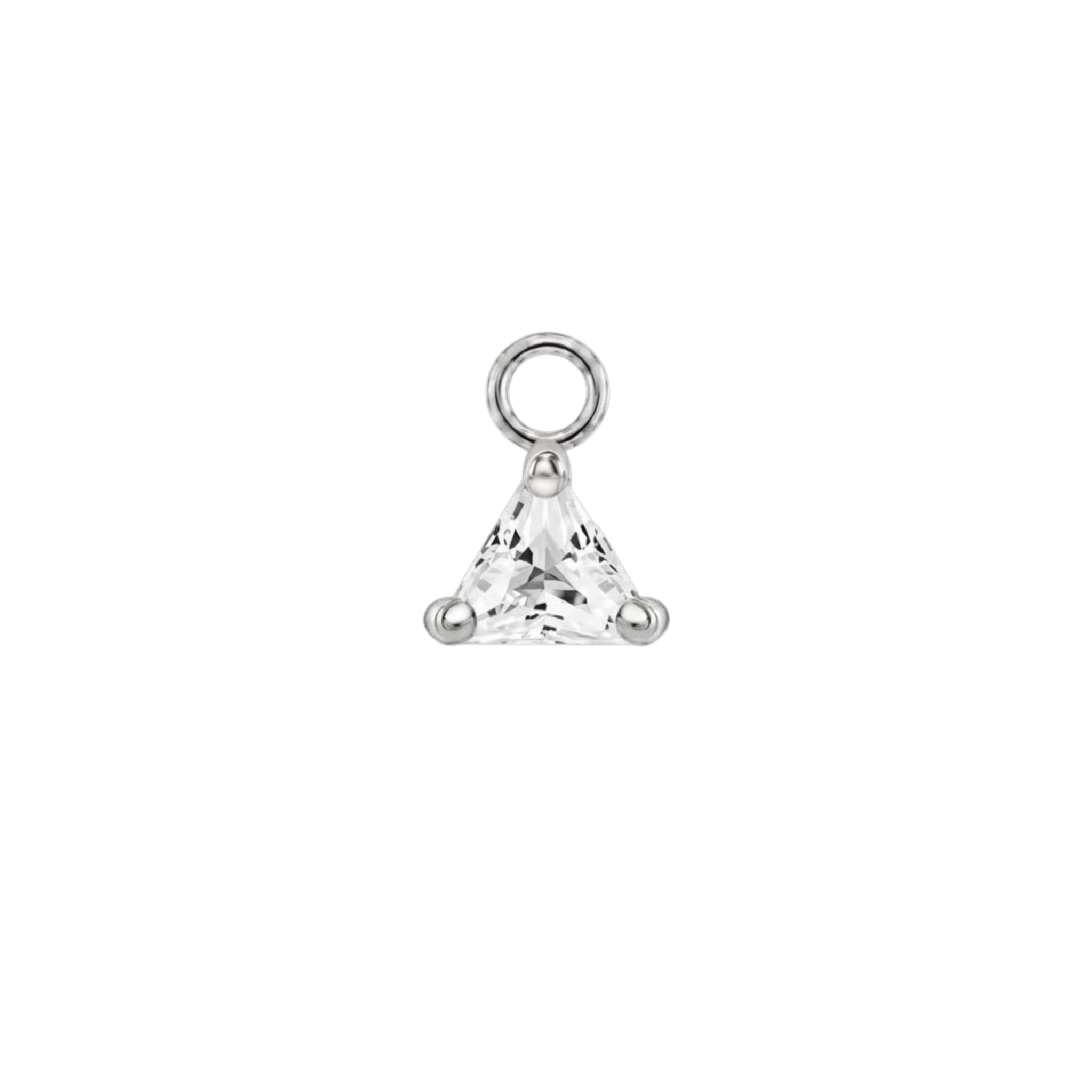 Ornament Triangle Prong – 14K & 18K Gold Gemstone Charm