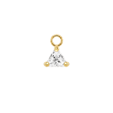 Ornament Triangle Prong – 14K & 18K Gold Gemstone Charm