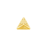 Ornament Triangle Pyramid – 14K Gold Threadless/Threaded End - piercing - zone.com