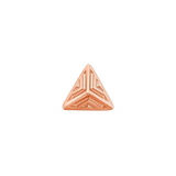 Ornament Triangle Pyramid – 14K Gold Threadless/Threaded End - piercing - zone.com