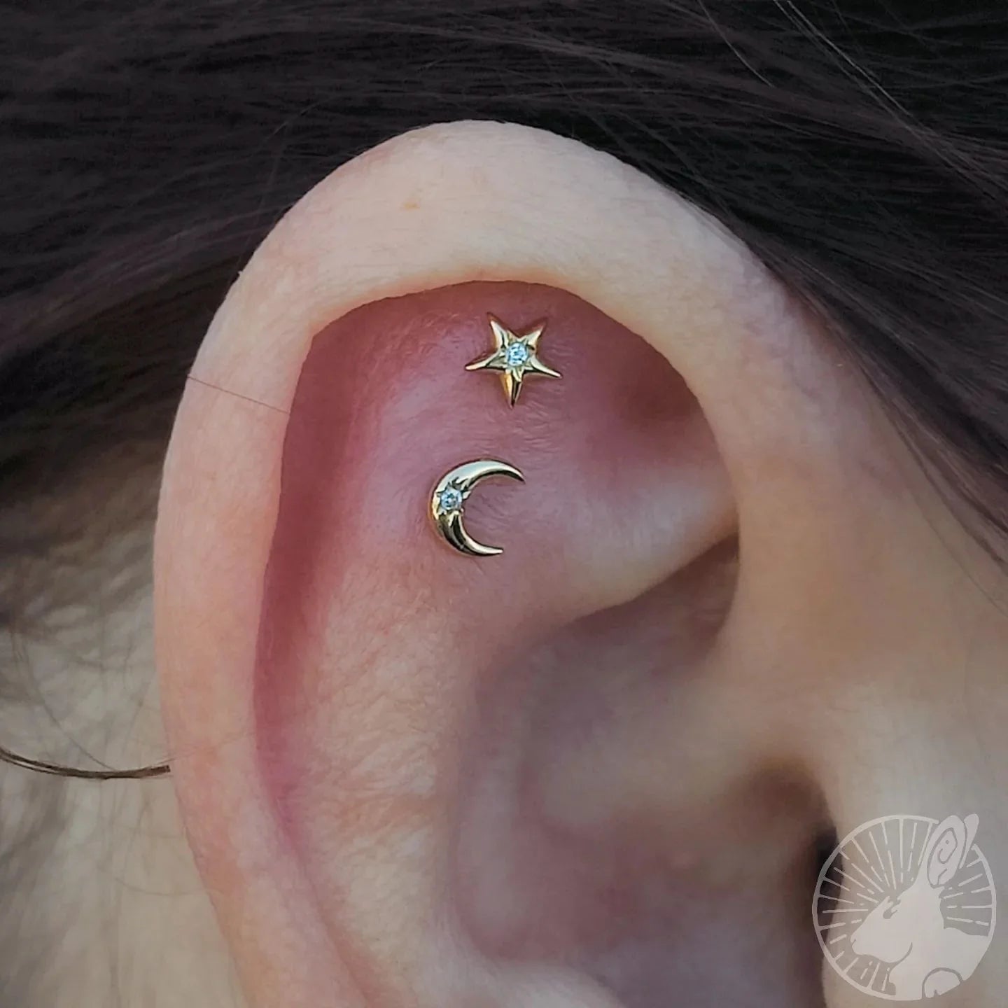Stellar – 14K Gold Star CZ Threadless End