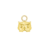 Owl Charm – 14K Gold Dangle - piercing - zone.com