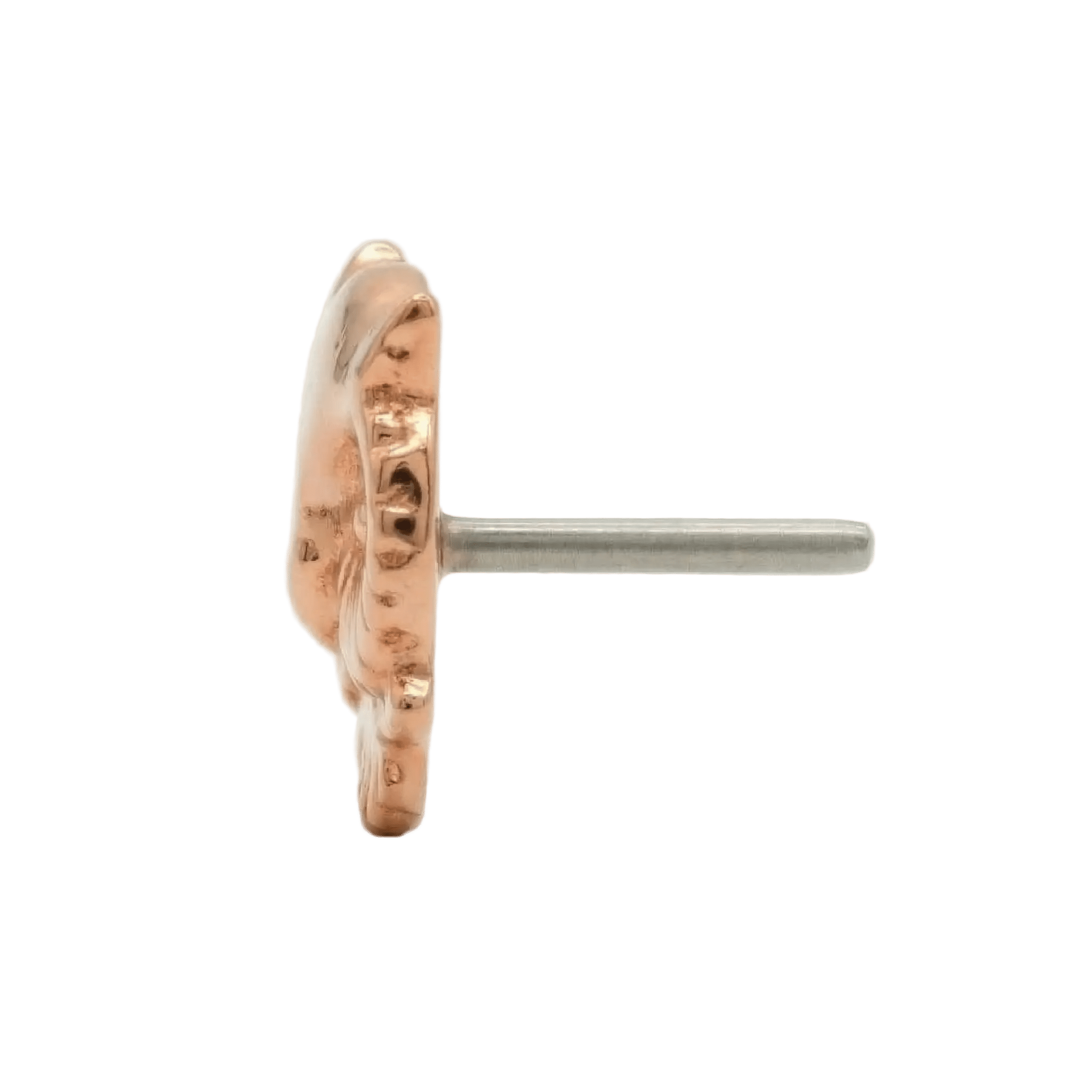 Owl Head – 14K Gold Threadless/Threaded End - piercing - zone.com