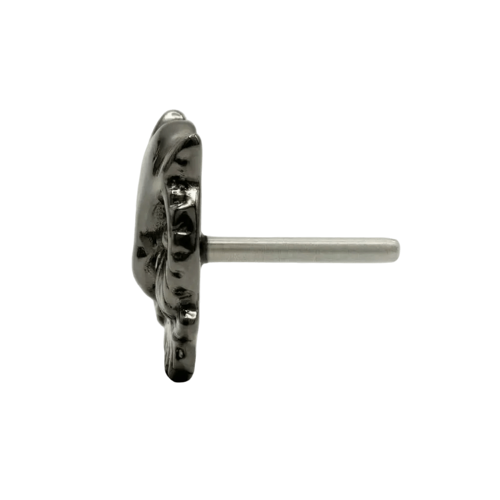 Owl Head – 14K Gold Threadless/Threaded End - piercing - zone.com