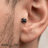 Owl Head – 14K Gold Threadless/Threaded End - piercing - zone.com