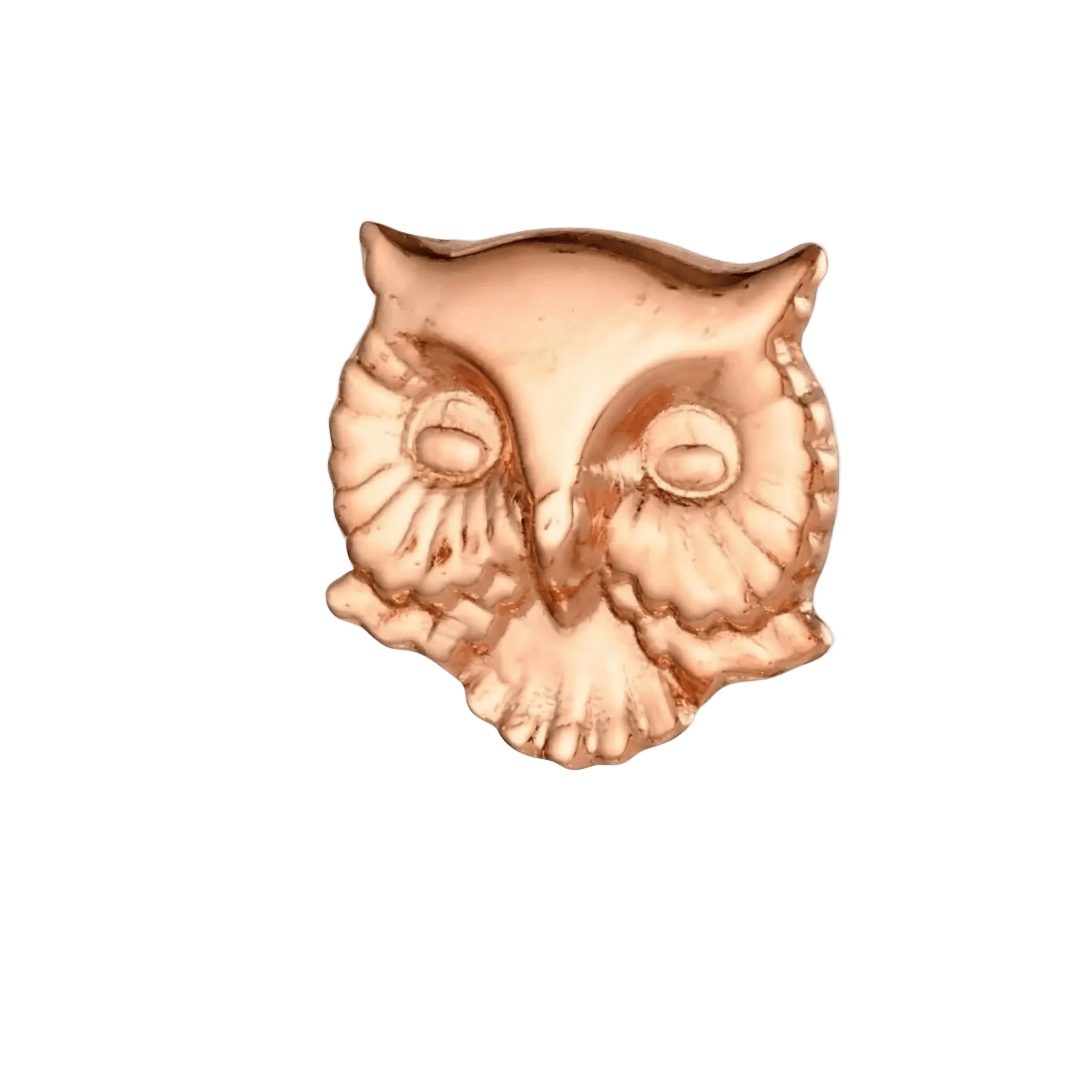 Owl Head – 14K Gold Threadless/Threaded End - piercing - zone.com