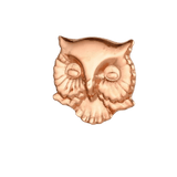Owl Head – 14K Gold Threadless/Threaded End - piercing - zone.com