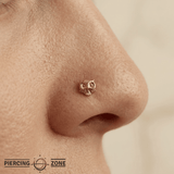 Owl Head – 14K Gold Threadless/Threaded End - piercing - zone.com