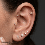 Oyster Pearl – 14K Gold Threadless/Threaded End - piercing - zone.com