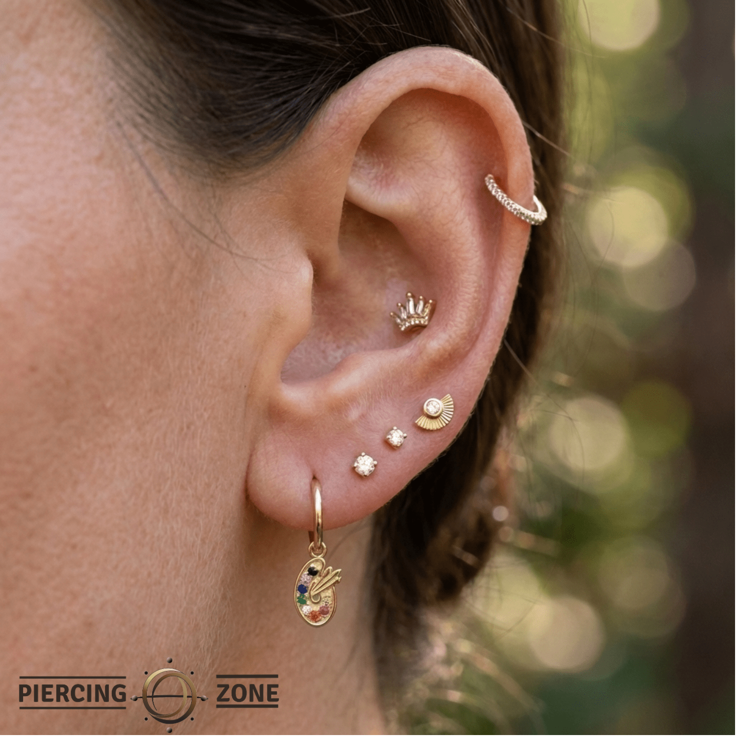 Paint Palette – 14K & 18K Gold Charm - piercing - zone.com