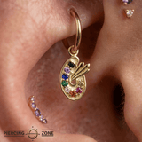 Paint Palette – 14K & 18K Gold Charm - piercing - zone.com