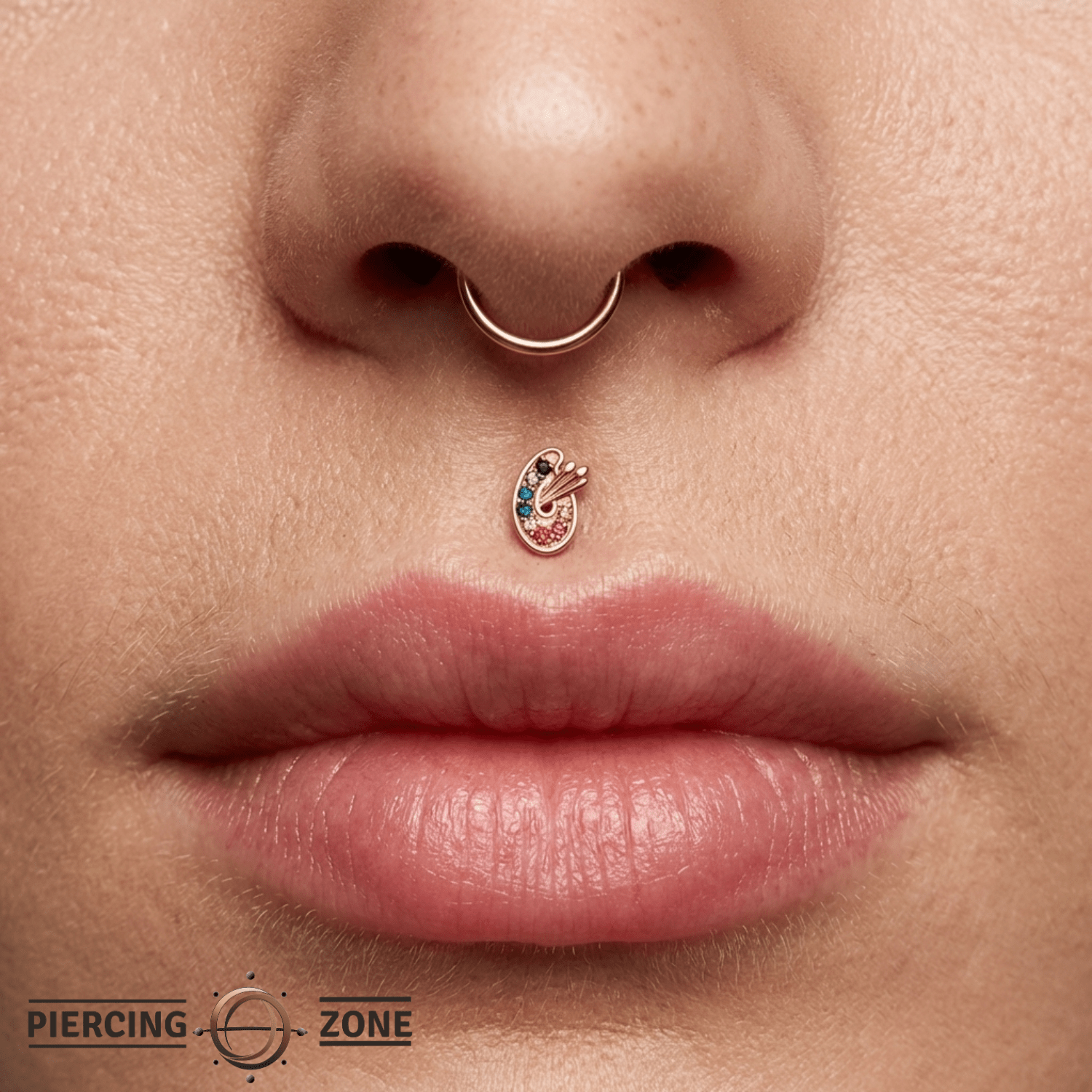 Paint Palette – 14K Gold Threadless/Threaded End - piercing - zone.com