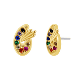 Paint Palette – 14K/18K Gold Artistic Threadless End - piercing - zone.com