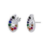 Paint Palette – 14K/18K Gold Artistic Threadless End - piercing - zone.com