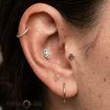 Paint Palette – 14K/18K Gold Artistic Threadless End - piercing - zone.com