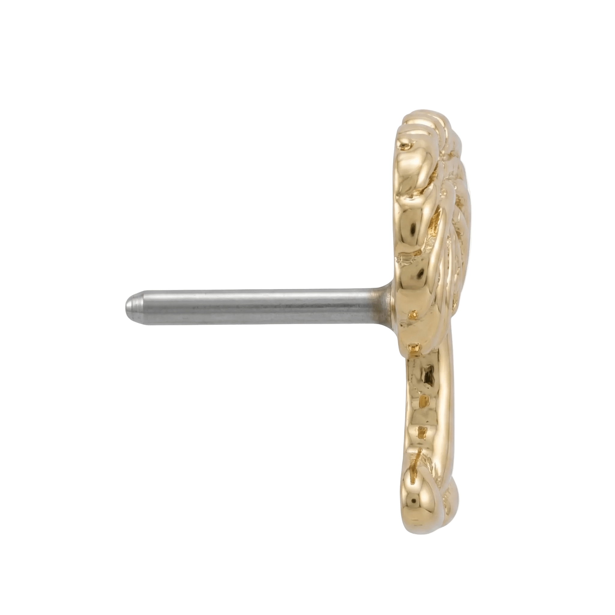 Palm Tree - 14K Gold Threadless/Threaded End - piercing - zone.com