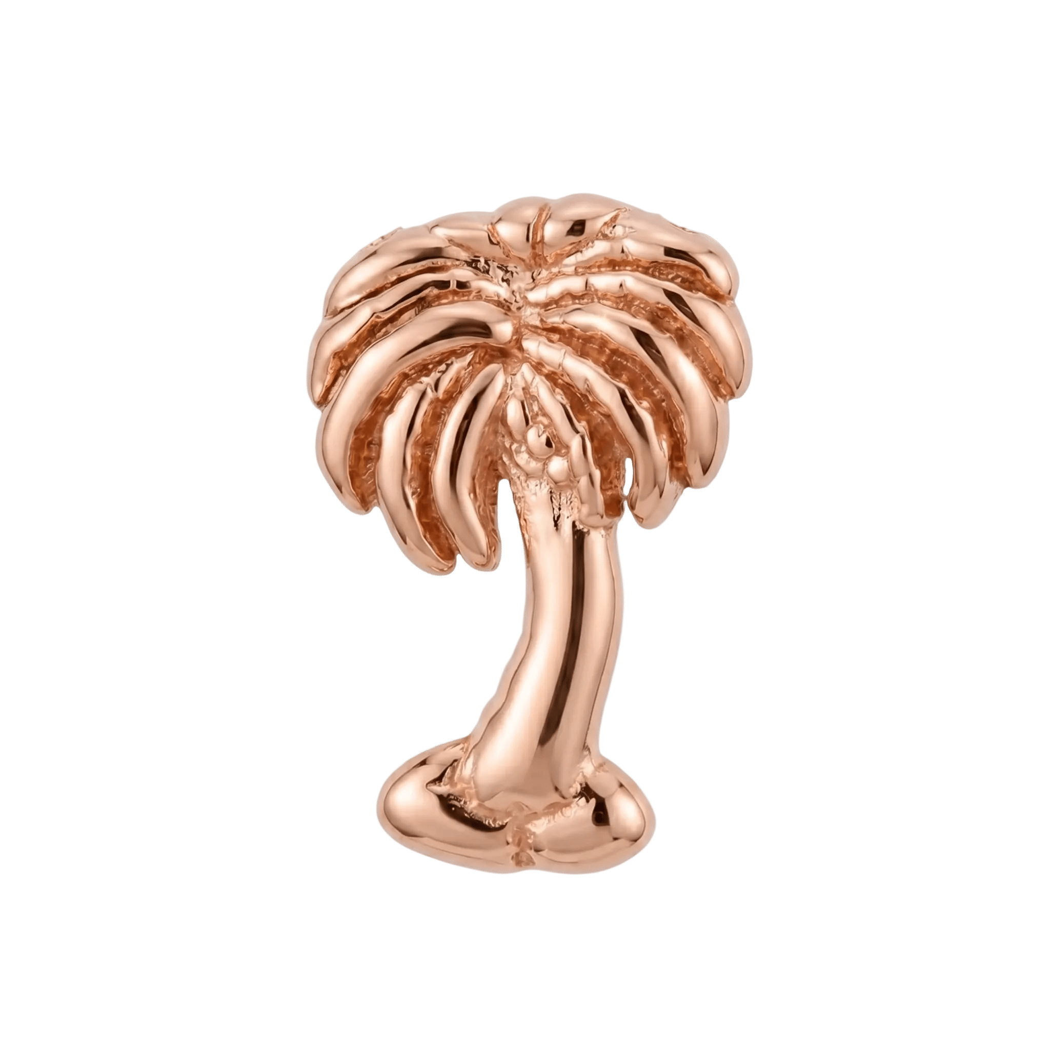 Palm Tree - 14K Gold Threadless/Threaded End - piercing - zone.com