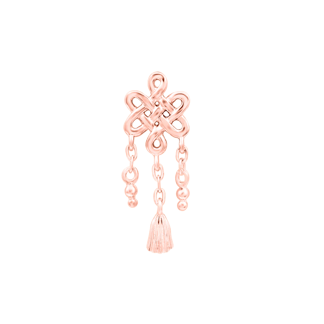 Pan Chang – Eternal Knot – 14K Gold Threadless End - piercing - zone.com