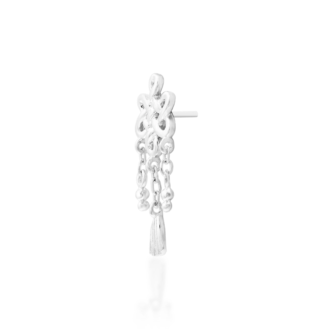 Pan Chang – Eternal Knot – 14K Gold Threadless End - piercing - zone.com