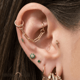 Paper Clip Chain – 14K Gold Piercing Chain - piercing - zone.com