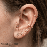Paper Clip Chain – 14K Gold Piercing Chain - piercing - zone.com
