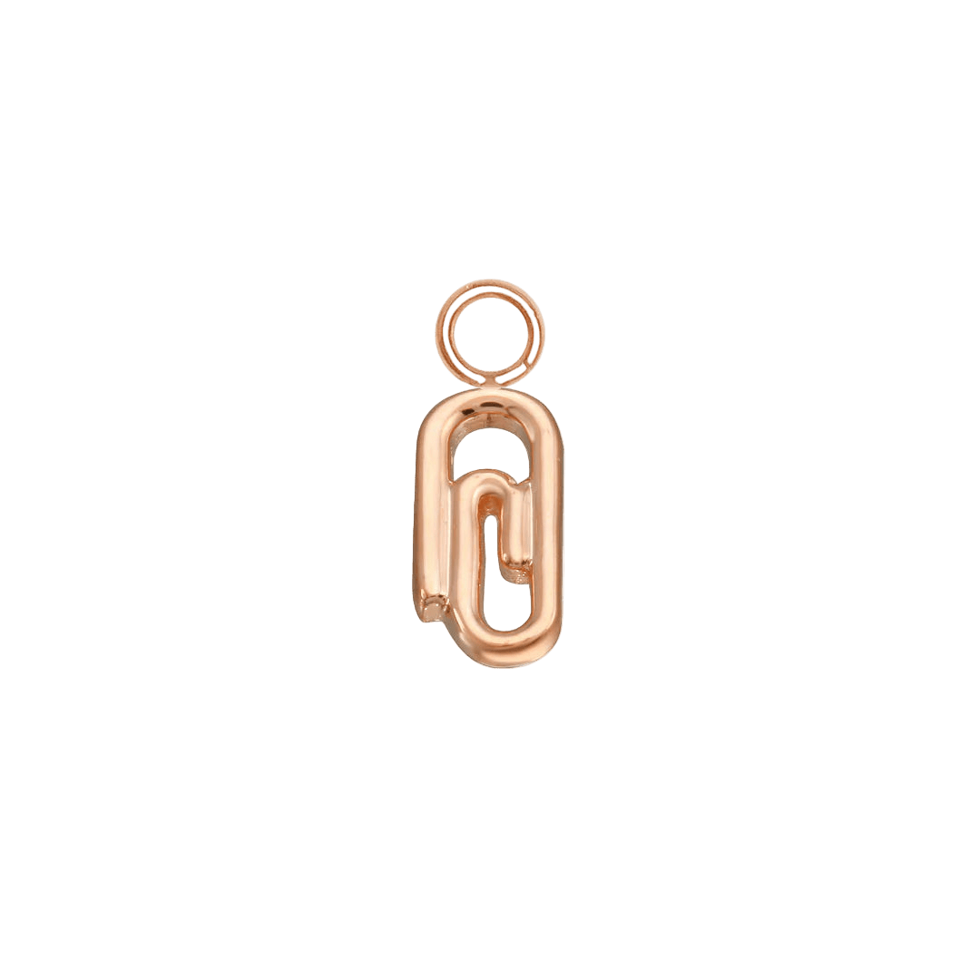 Paperclip – 14K & 18K Gold Charm - piercing - zone.com