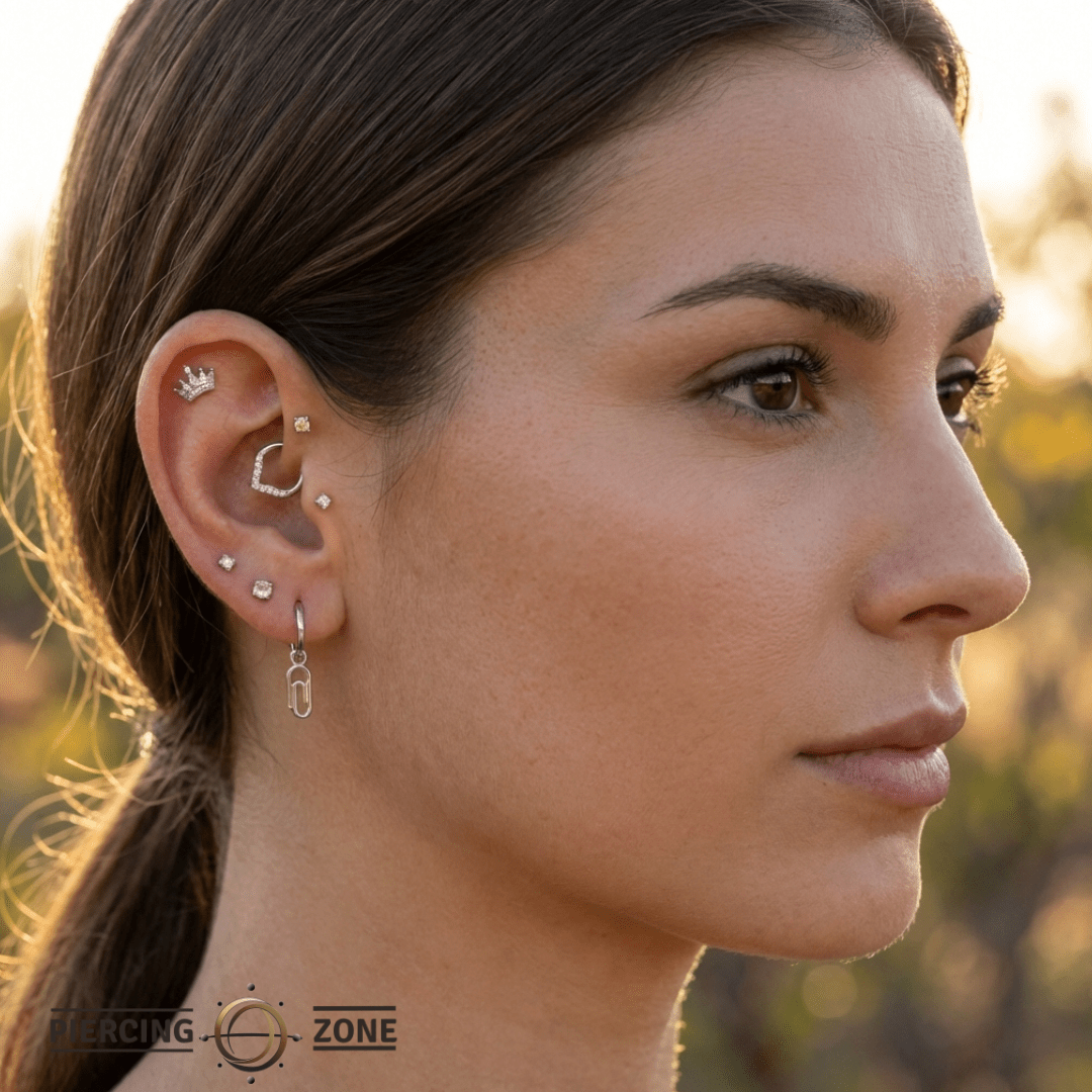 Paperclip – 14K & 18K Gold Charm - piercing - zone.com